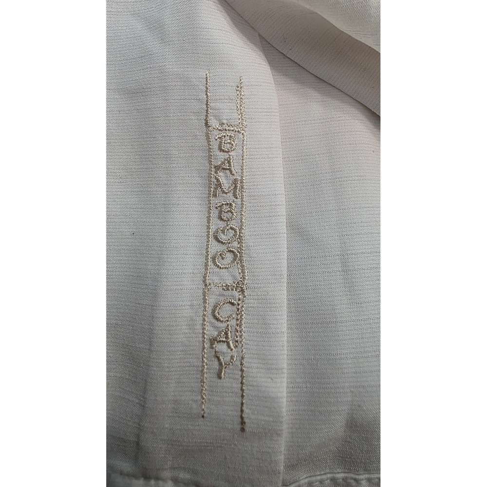 Bamboo Cay Mens XXL White Koi Fish Bamboo Embroidered Modal Camp Shirt Short Slv - Picture 8 of 9